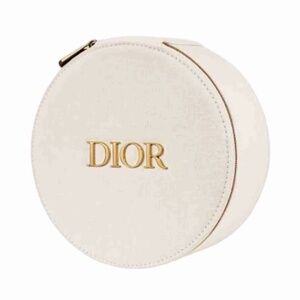 Dior Ivory Make Up Vanity Case Jewelry Box with Mirror Gold Logo VIP Gift NEW